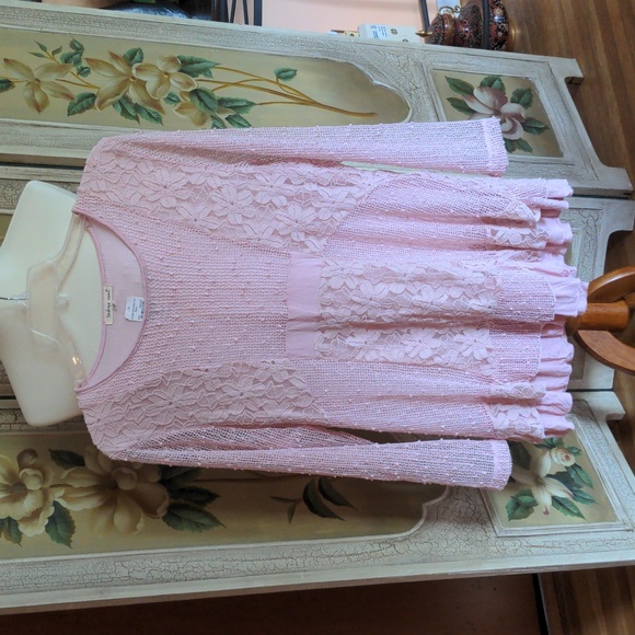 Indigo Soul Pink Lace Top XL - Picture 5 of 9